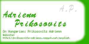 adrienn prikosovits business card